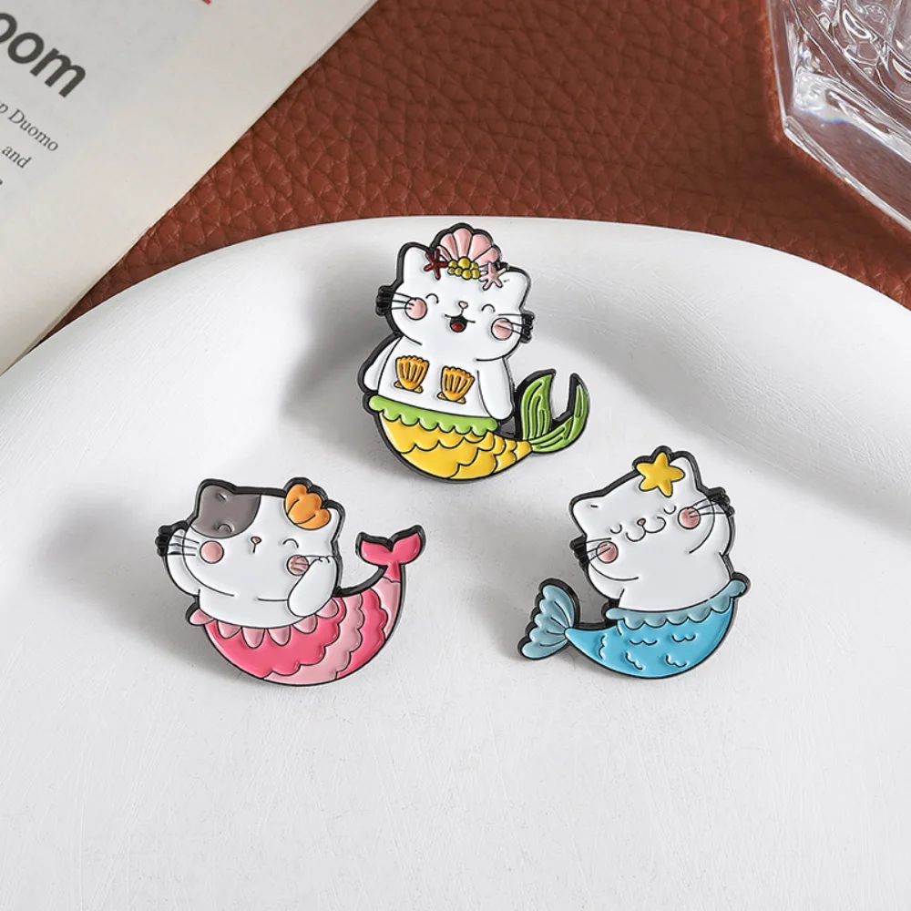 Cartoon Mermaid Alloy Brooch Collection for Adults 4 Cartoon Mermaid Alloy Brooch Collection for Adults - Image 4