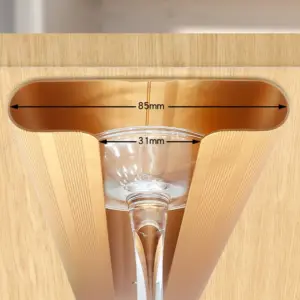 Aluminum Wall Mount Wine Glass Holder in Gold or Black 11 S85af1b5735e14e2badc7c6c74153f0968