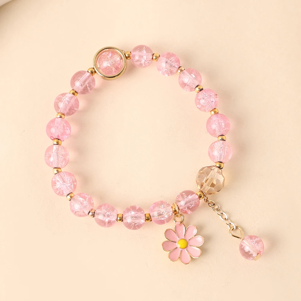 Vibrant Daisy Crystal Beaded Bracelets Set 5 Vibrant Daisy Crystal Beaded Bracelets Set - Image 5