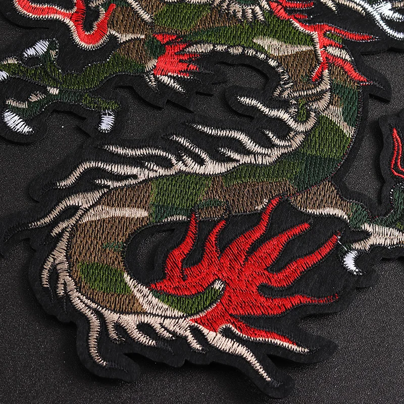Large Chinese Loong Embroidered Patch 31x23 cm 5 Large Chinese Loong Embroidered Patch 31x23 cm - Image 5