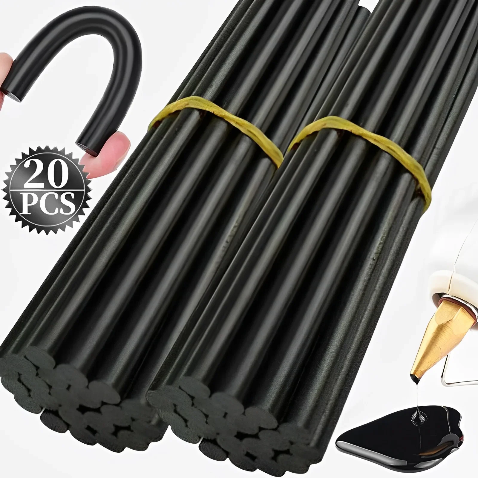 Black Hot-Melt Glue Sticks for Repair 4 Black Hot-Melt Glue Sticks for Repair - Image 4