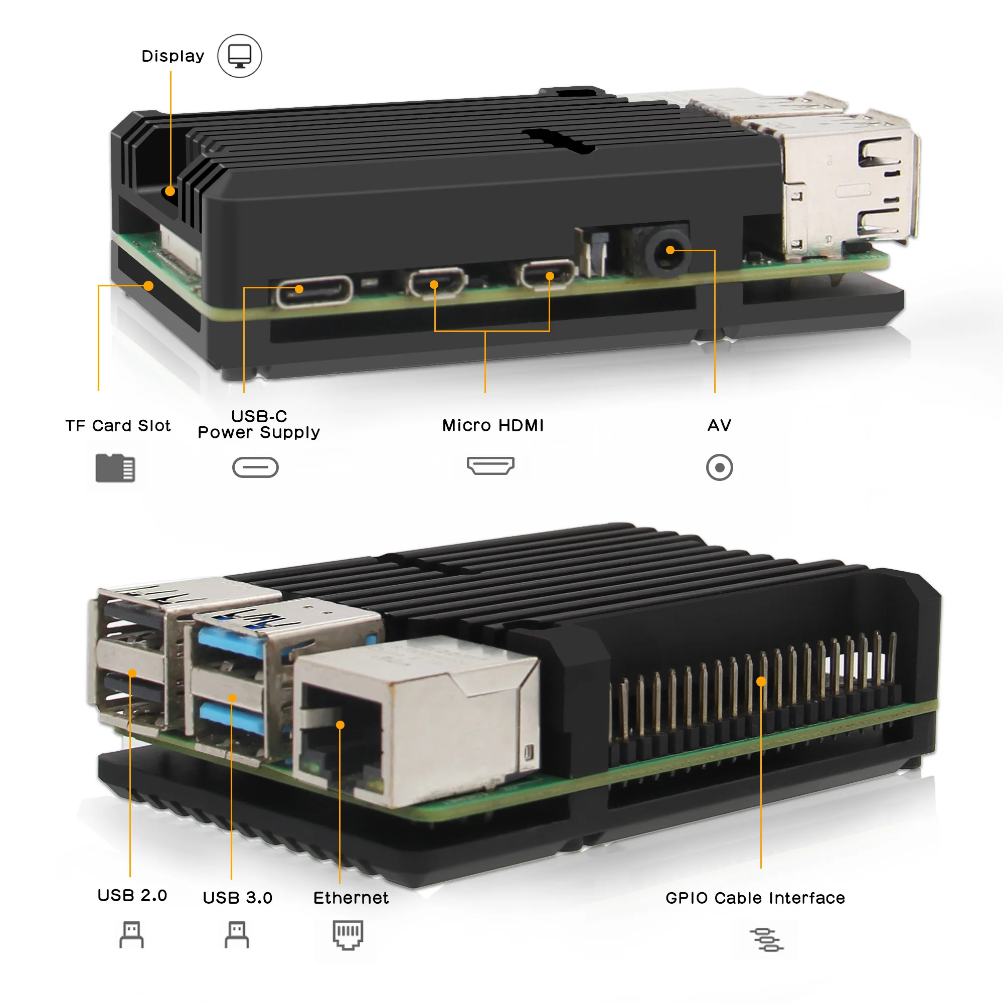 Aluminum Raspberry Pi 4B Case with Passive Cooling 2 Aluminum Raspberry Pi 4B Case with Passive Cooling - Image 2