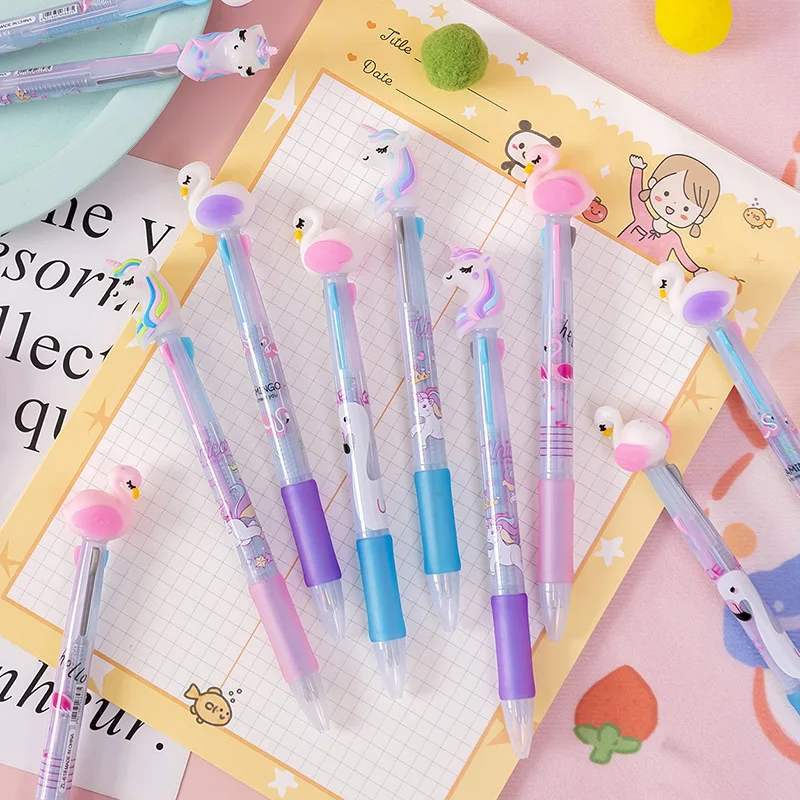 Colorful Unicorn and Swan Pen Set (10 Pieces) 2 Colorful Unicorn and Swan Pen Set (10 Pieces) - Image 2