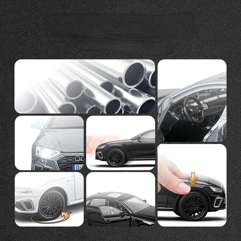 White 1:32 Diecast Car Model with Sound 2 White 1:32 Diecast Car Model with Sound - Image 2