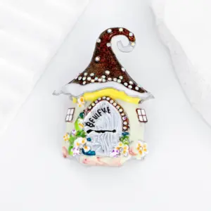 Festive Christmas House Brooch with Rhinestones 10 S877b202d6a6641fca4b16fc930f23ee3I