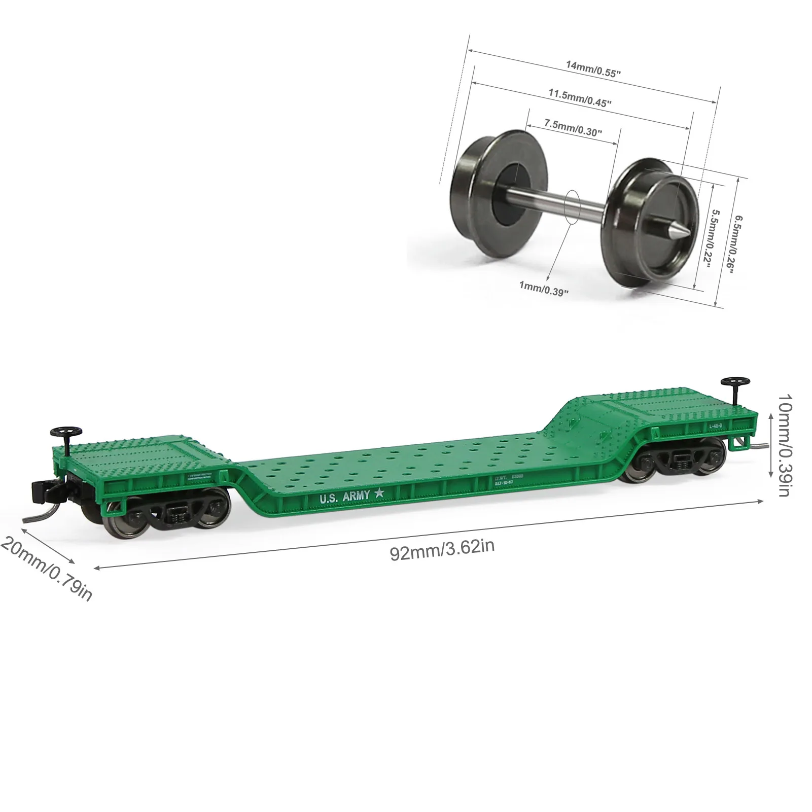 Vibrant N Scale Flat Car by Evemodel 6 Vibrant N Scale Flat Car by Evemodel - Image 6