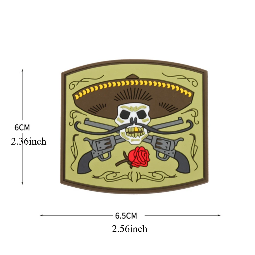 Edgy Skull & Wolf PVC Patch for Gear 3 Edgy Skull & Wolf PVC Patch for Gear - Image 3