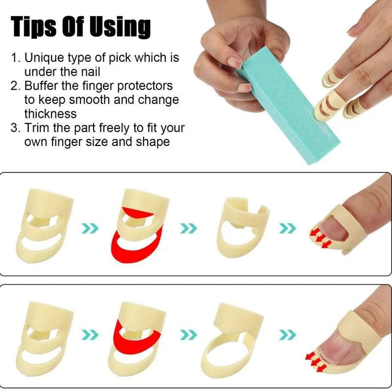 Beige Guitar Finger Picks Set for Adults 3 Beige Guitar Finger Picks Set for Adults - Image 3