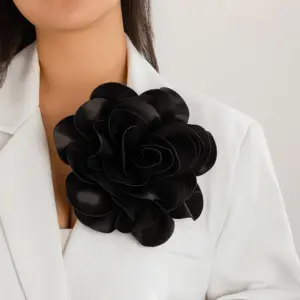 Oversized Satin Flower Brooch in Four Colors 9 S88b403c861ab427f9d7d2503871ebcae9
