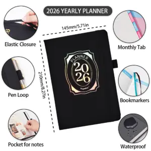 2026 Premium Planning Journal with Leather Cover 13 S88b80ce777c946f7a50f1f0afa2215dbh