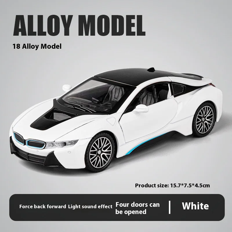 Blue 1:32 Diecast Alloy Sports Car Model 7 Blue 1:32 Diecast Alloy Sports Car Model - Image 7