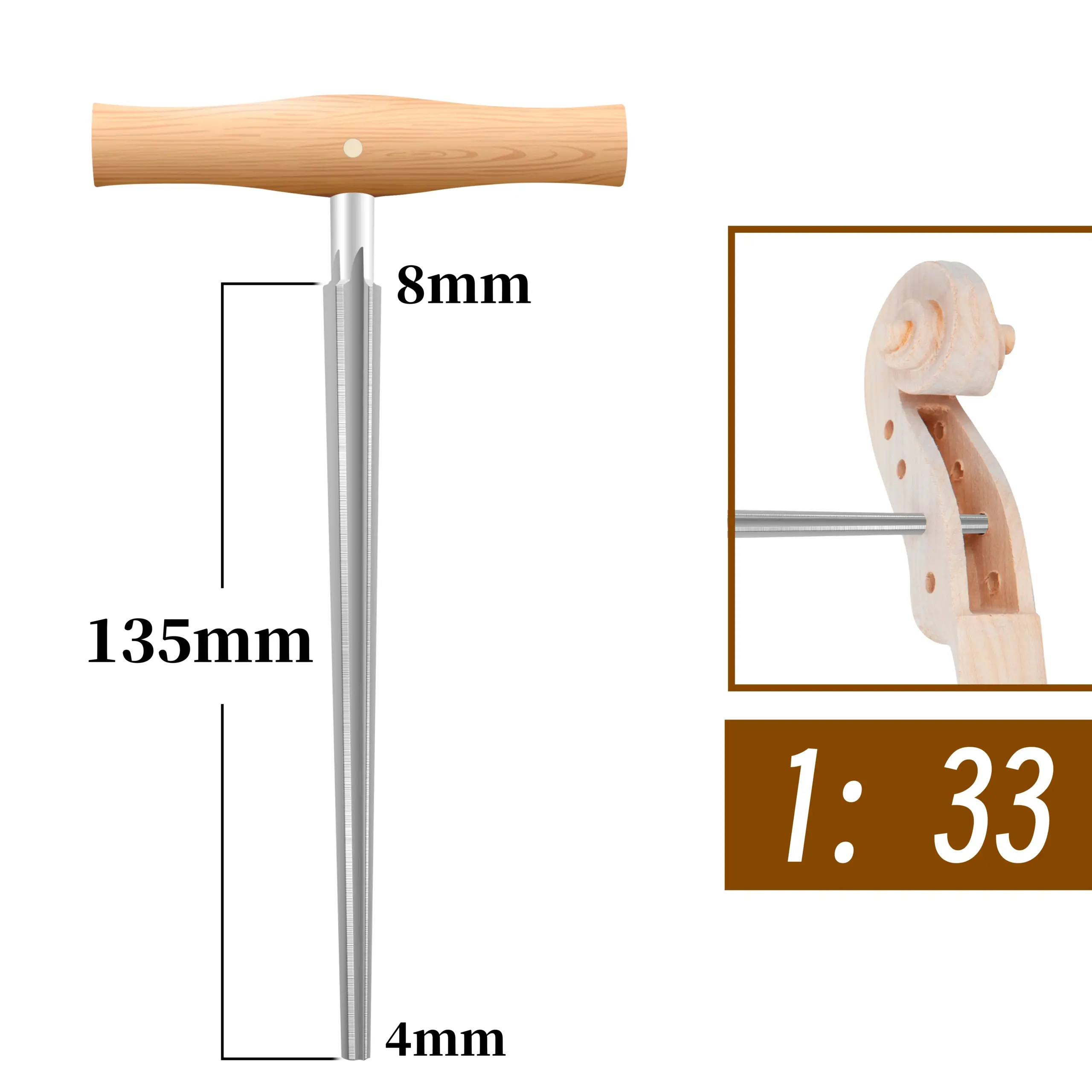 String Instrument Reamer Set Sizes 1/4 to 4/4 9 String Instrument Reamer Set Sizes 1/4 to 4/4 - Image 9