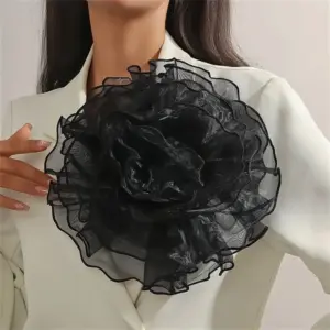 Oversized Mesh Flower Brooch – 27cm 12 S89094975421442d3a2ca3e87a22583f4p