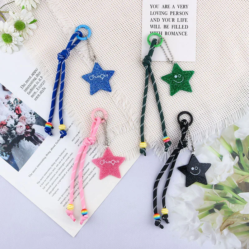Colorful Glitter Star Keychain in Zinc Alloy 2 Colorful Glitter Star Keychain in Zinc Alloy - Image 2
