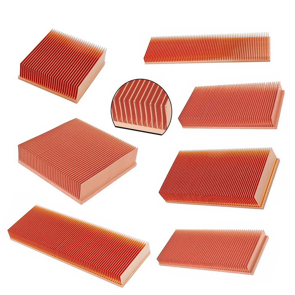 Copper Heatsink with Scraped Fins for Electronics 5 Copper Heatsink with Scraped Fins for Electronics - Image 5