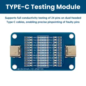 Dual USB-C Cable Testing Module with LEDs