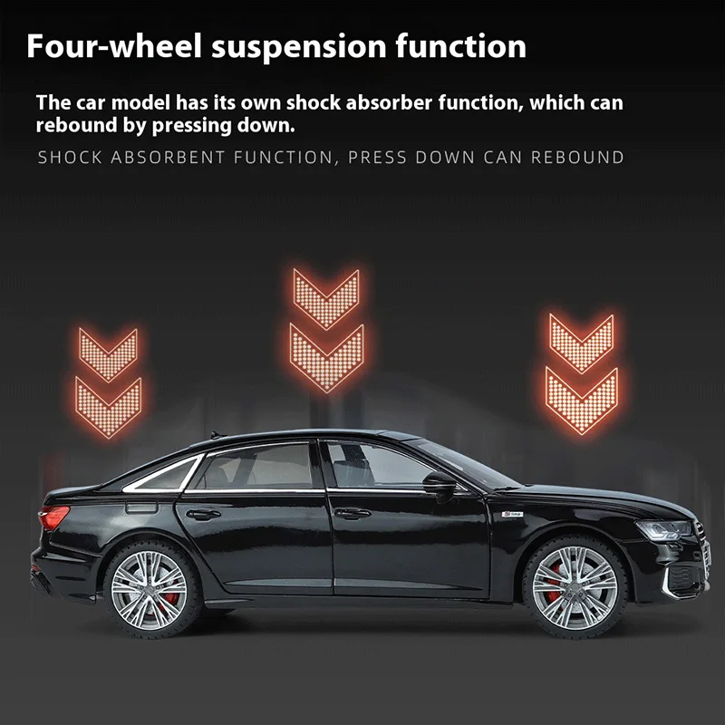 1:18 Scale Black Luxury Sedan Model 6 1:18 Scale Black Luxury Sedan Model - Image 6