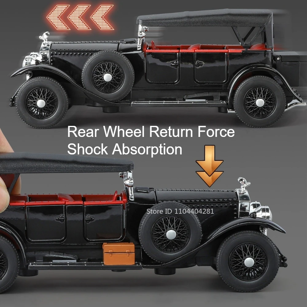 Vintage Green Diecast Car Model with Lights and Sound 6 Vintage Green Diecast Car Model with Lights and Sound - Image 6