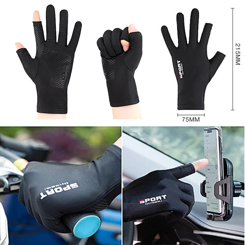 Outdoor Ice Silk Riding Gloves for Men & Women 5 Outdoor Ice Silk Riding Gloves for Men & Women - Image 5