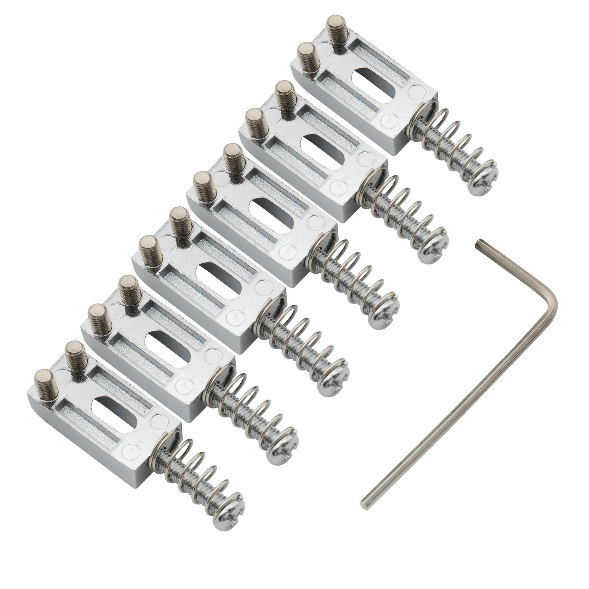 Six Zinc Alloy Strat and Tele Guitar Saddles 3 Six Zinc Alloy Strat and Tele Guitar Saddles - Image 3