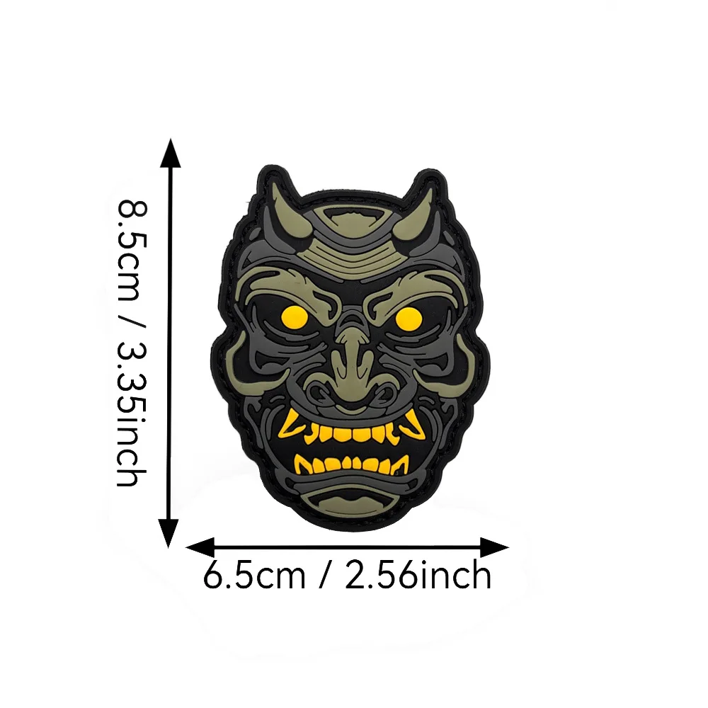Japanese Hannya Mask Night Glow PVC Patch 9 Japanese Hannya Mask Night Glow PVC Patch - Image 9
