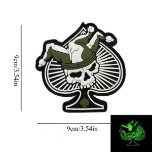 Joker Skeleton Spades PVC Patch in Vibrant Colors 8 S8a63f28087284ce4a77b1a32eef82ccci