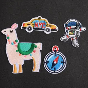 Taxi Compass Astronaut Embroidered Patch Set