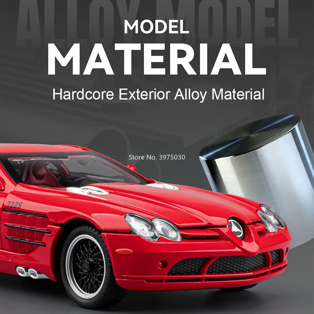 1:24 Benz SLR 722S Diecast Model 4 1:24 Benz SLR 722S Diecast Model - Image 4