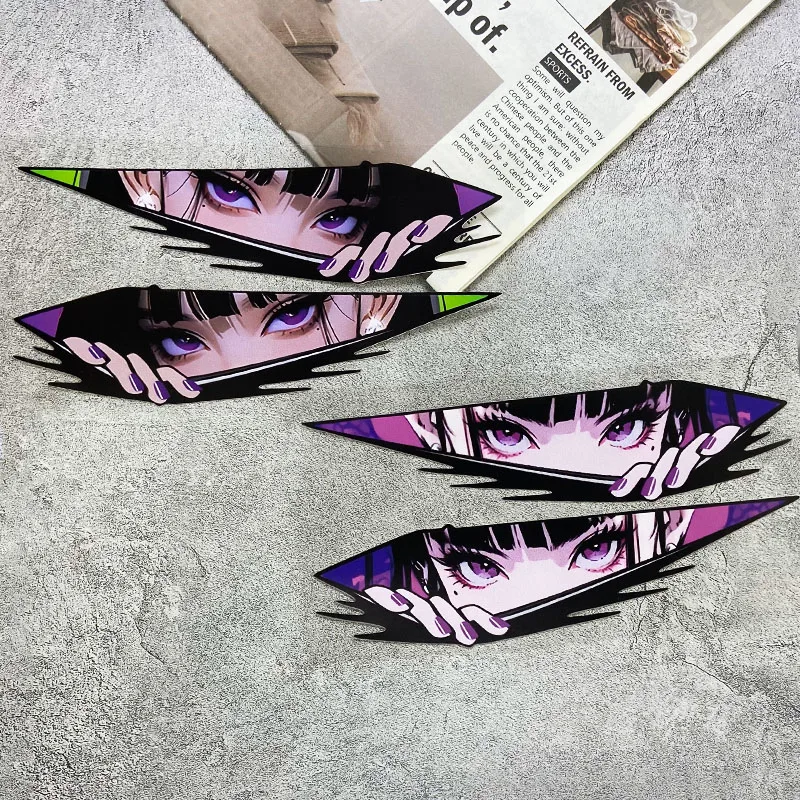 Anime Eyes Motorcycle Decals (Set of 4, 20x5cm) 2 Anime Eyes Motorcycle Decals (Set of 4, 20x5cm) - Image 2