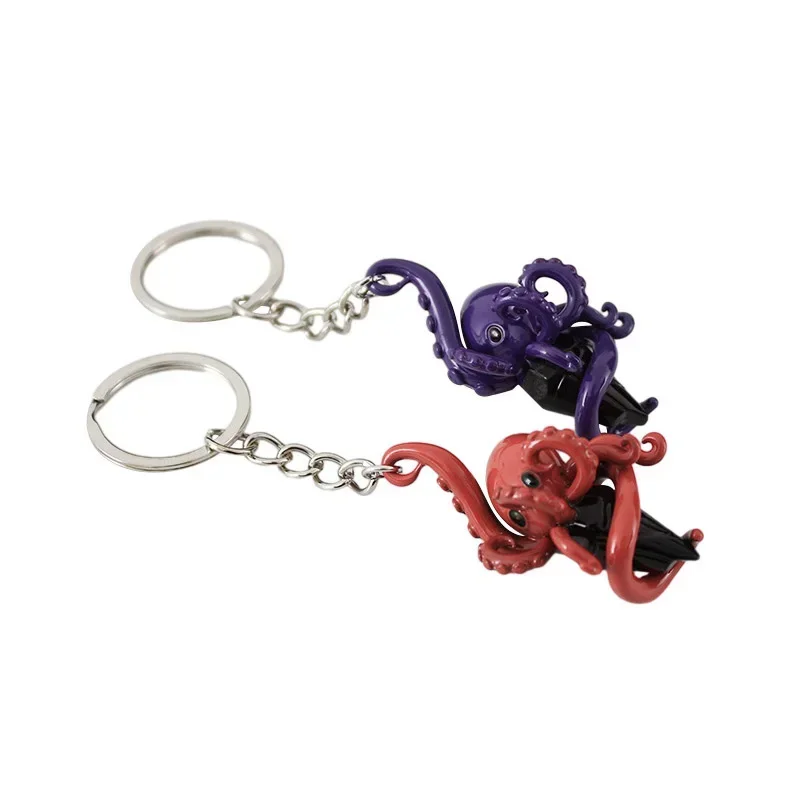 Octopus Keychain with Vibrant Colors 6 Octopus Keychain with Vibrant Colors - Image 6