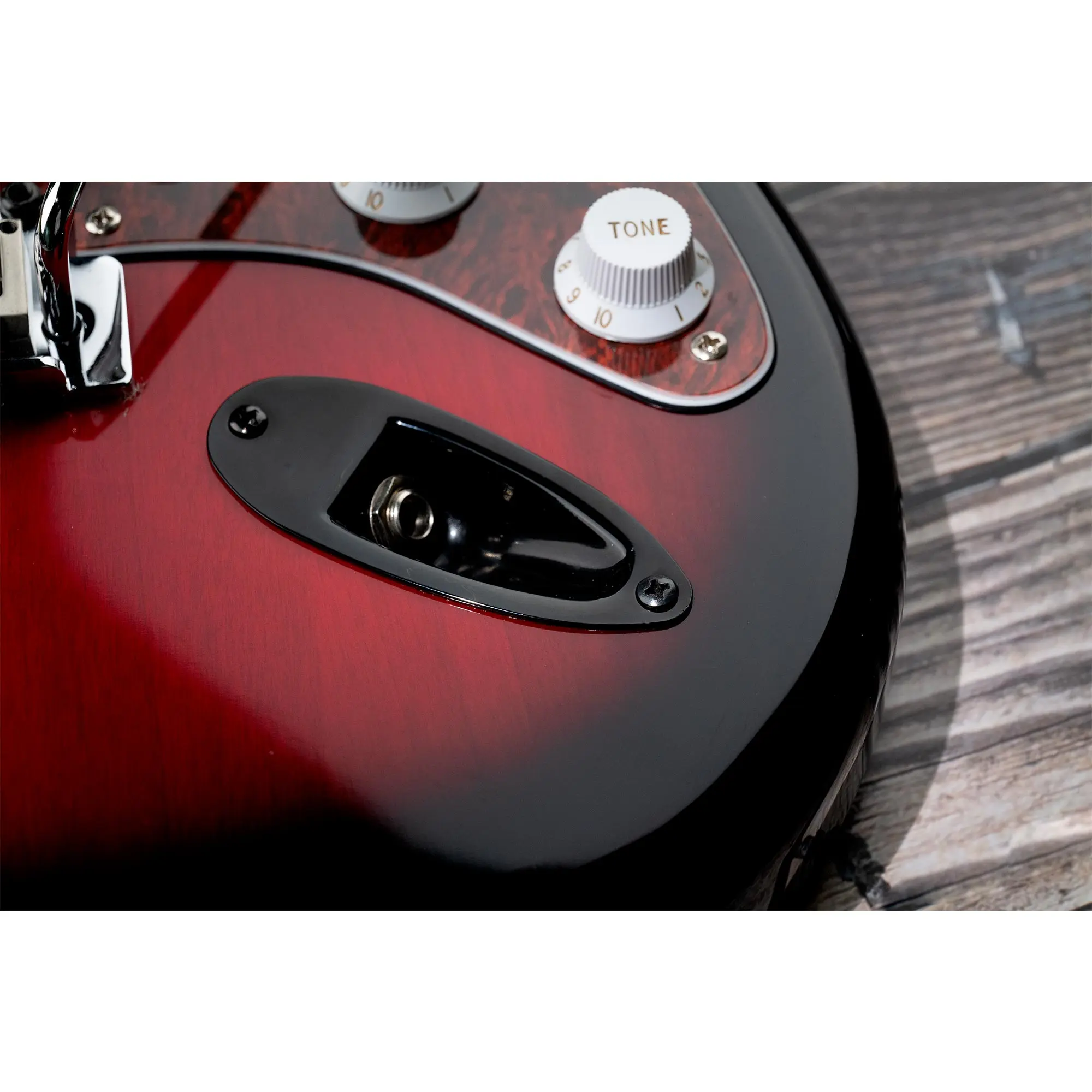 Steel Boat-Shaped Guitar Jack Plate for Strat 5 Steel Boat-Shaped Guitar Jack Plate for Strat - Image 5