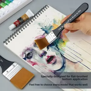 Flat Bright Artist Paint Brushes Set 11 S8b5de96989f048238354d4de9bebed9cV