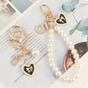 Pearl Heart Keychain with Camellia Bowknot 11 S8beacb3c23f2488484ccccb10c2234e9K