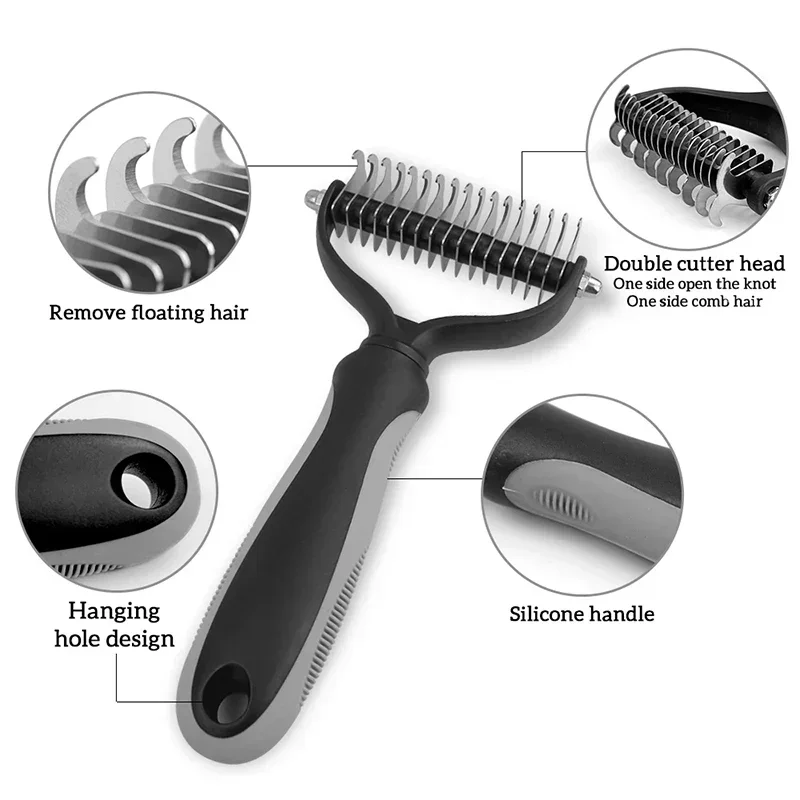 Pet Hair Removal Comb for Small and Medium Dogs 3 Pet Hair Removal Comb for Small and Medium Dogs - Image 3