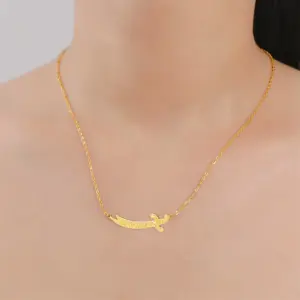 Stainless Steel Zulfikar Pendant Necklace 12 S8c14bd73b0514aa8abb2f652533f42c7E