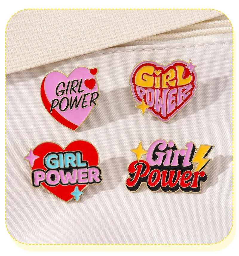 Girl Power Metal Badge for Fashion Enthusiasts 3 Girl Power Metal Badge for Fashion Enthusiasts - Image 3
