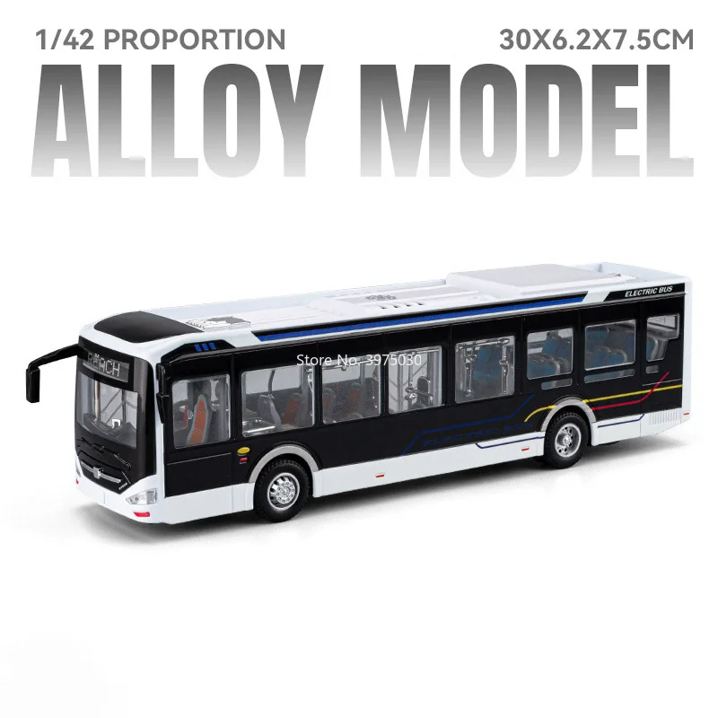 1:42 Scale Modern City Bus Model 8 1:42 Scale Modern City Bus Model - Image 8