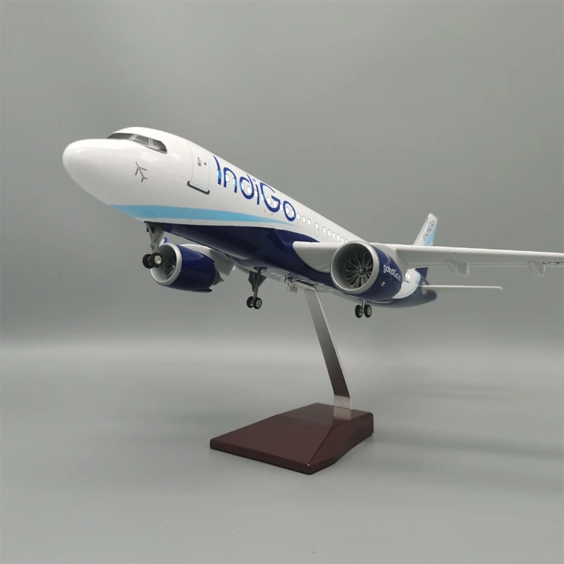 Indian Indigo A320 Neo Scale Model 47cm with LED 5 Indian Indigo A320 Neo Scale Model 47cm with LED - Image 5