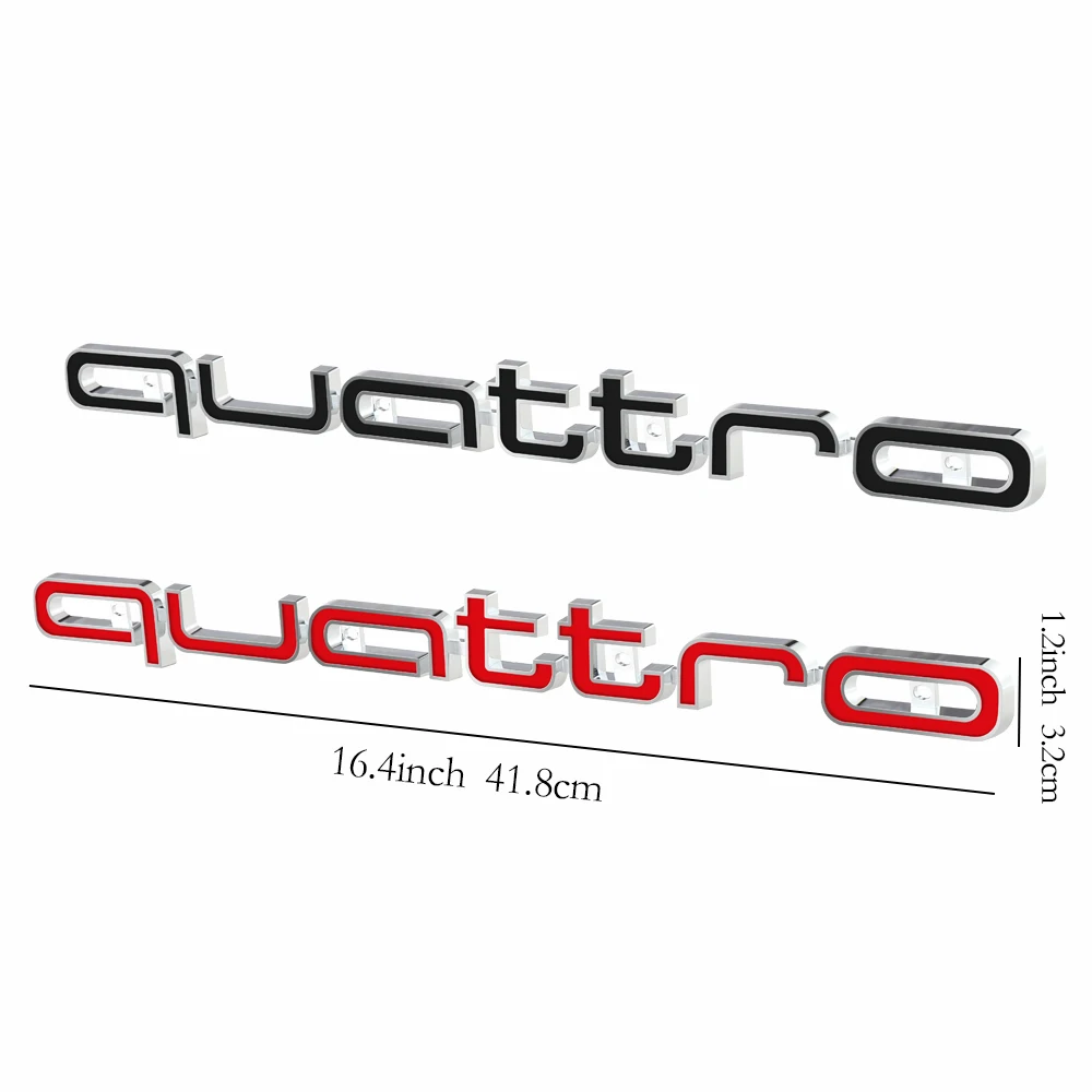 Custom Audi Quattro Front Grille Emblem 41.8cm 3 Custom Audi Quattro Front Grille Emblem 41.8cm - Image 3