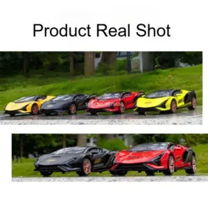 Lamborghini Sian 1:24 Diecast Model in Yellow 14 S8d4d06d9472246d7b6b2a98e90397dfbO