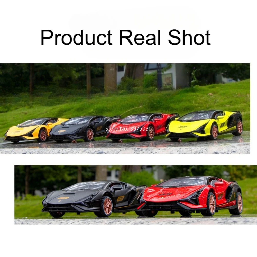 Lamborghini Sian 1:24 Diecast Model in Yellow 6 Lamborghini Sian 1:24 Diecast Model in Yellow - Image 6
