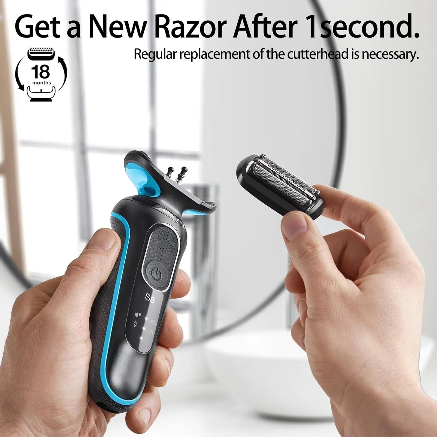 Braun Series 5 & 6 Foil & Cutter Replacement Head 6 Braun Series 5 & 6 Foil & Cutter Replacement Head - Image 6