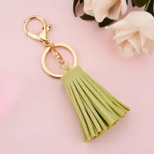 Red Leather and Metal Keychain for Keys and Bags 18 S8d784652184a4eddae9b89a47dd804bev