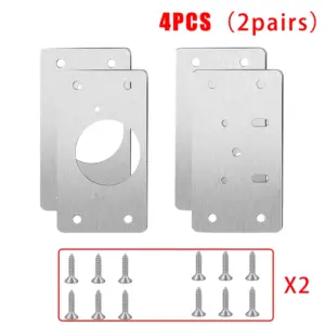 Stainless Steel Cabinet Hinge Repair Plates Set 19 S8d86cadc24464858b1016117a16d0a04N