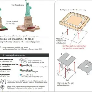 Statue of Liberty 3D Paper Model Kit 4 S8ddb7b39d472494dacf9bb3016bdd4b1s