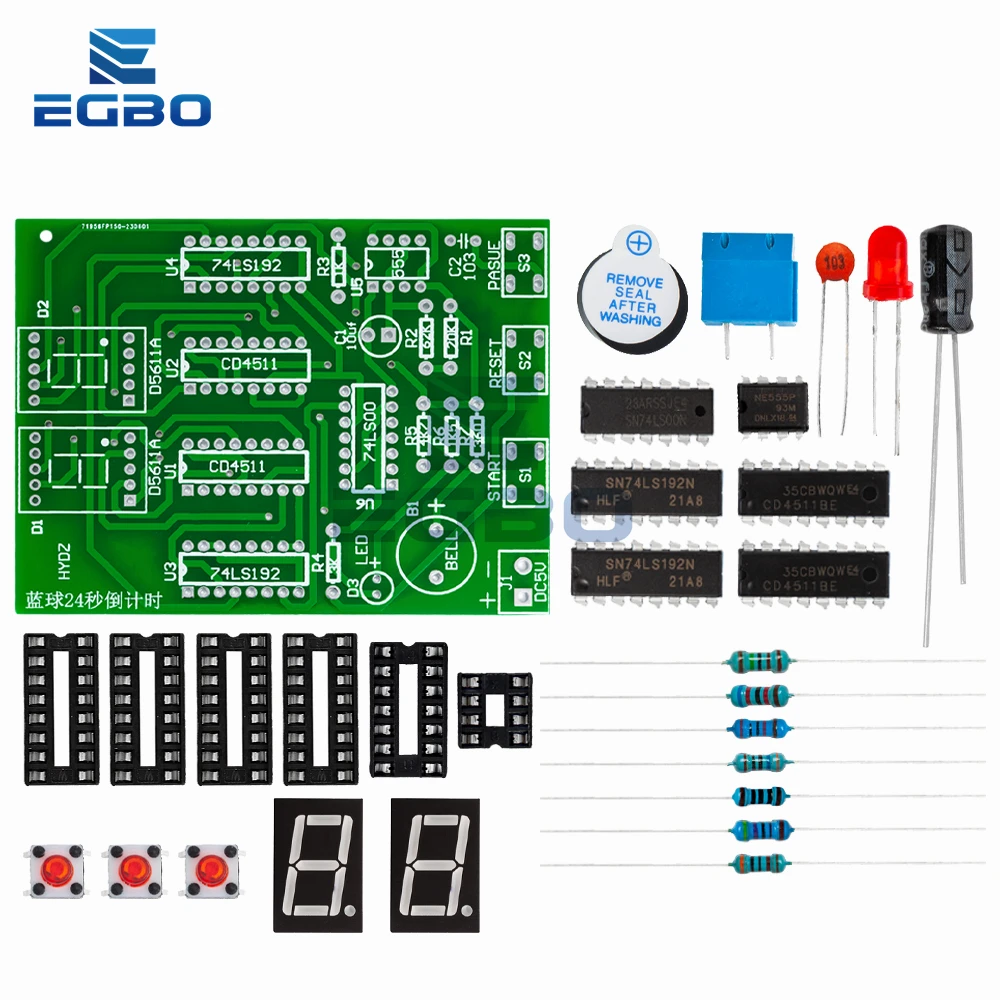 Basketball Timer DIY Kit with Green PCB 5 Basketball Timer DIY Kit with Green PCB - Image 5