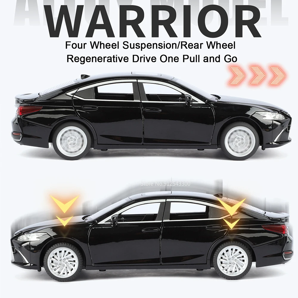 White Lexus ES300H Diecast Model with Features 4 White Lexus ES300H Diecast Model with Features - Image 4