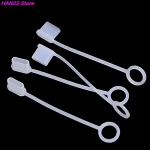 Reusable Clear Silicone USB Type-C Port Caps Set