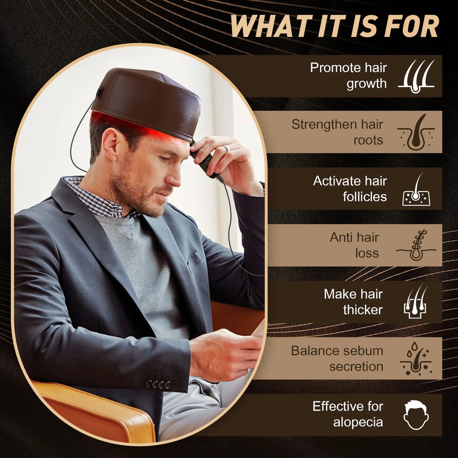 Infrared Hair Growth Cap with 120 Diodes 4 Infrared Hair Growth Cap with 120 Diodes - Image 4