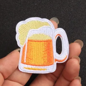 Set of 5 Cartoon Beer Bottle Patches